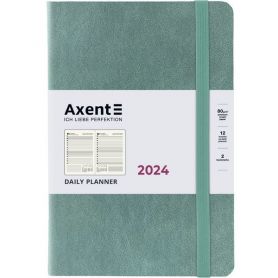 Ежедневник датированный Axent 2024 Partner Soft Nuba гибкая обложка на резинке, кремовая бумага