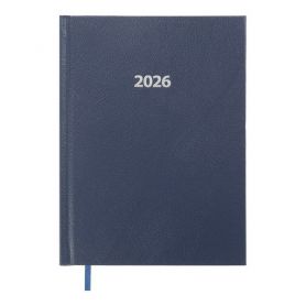 Щоденник датований Buromax 2026 А-5 Strong тверда обкладинка, кремовий папір, темно-синій