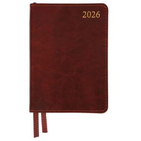 Щоденник датований Leo planner 2026 А-6 Aldento коричневий, інтегральна обкладинка, кремовий папір