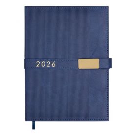Щоденник датований Buromax 2026 А-5 Leroy тверда обкладинка, магніт,кремовий папір, синій