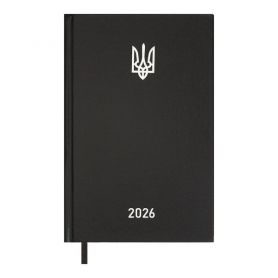 Щоденник датований Buromax 2026 А-5 Airy тверда обкладинка, чорний