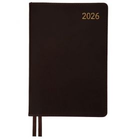 Щоденник датований Leo planner 2026 А-5 Aldento темно-коричневий, інтегральна обкладинка, кремовий папір