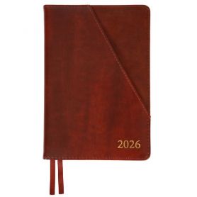 Щоденник датований Leo planner 2026 А-5 Whisky коричневий, тверда обкладинка, кремовий папір