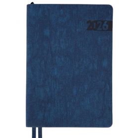Щоденник датований Leo planner 2026 А-5 Boss синій, гнучка обкладинка, кремовий папір