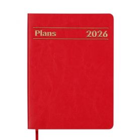 Щоденник датований Buromax 2026 А-5 Memory гнучка обкладинка, кремовий папір, червоний