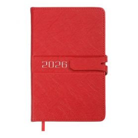Щоденник датований Buromax 2026 А-6 Belle тверда обкладинка, кремовий папір, червоний