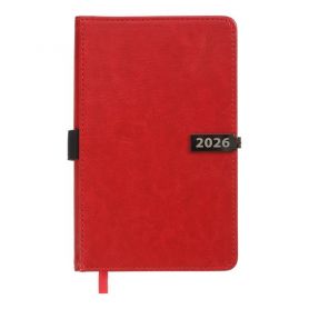 Щоденник датований Buromax 2026 А-6 Legend тверда обкладинка, магніт, кремовий папір, червоний