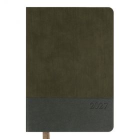 Ежедневник датированный Leo planner 2027 А-5 Velvet темно-зеленый, гибкая обложка, кремовая бумага