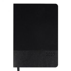 Щоденник датований Leo planner 2027 А-5 Velvet чорний, гнучка обкладинка, кремовий папір