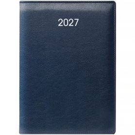 Ежедневник датированный Brunnen 2027 Стандарт Soft синий, серебряное тиснение