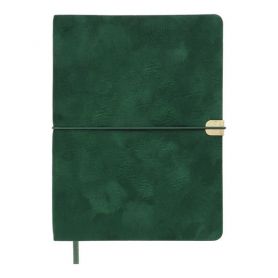 Щоденник на гумці А-5 168арк Velour гнучка обкл. зелений, кремовий блок, Buromax Щоденник на гумці А-5 168арк Velour гнучка обкл. зелений, кремовий блок, Buromax