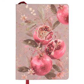 Щоденник Leo Planner А-5 160аркушів лінія, м'яка обкладинка кремова, Garden