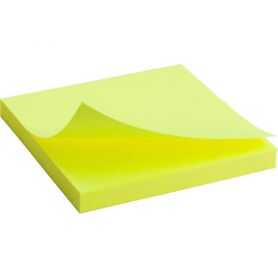 Папір для нотаток кл 75х75/80арк яскраво-жовтий Axent