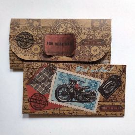 Открытка-конверт для денег №2817 Крафт Bike ФП