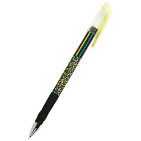 Ручка кулькова Axent Neon mosaic, синя, прогумований корпус