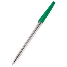 Ручка шариковая Axent Delta прозрачный пластиковый корпус, зеленая