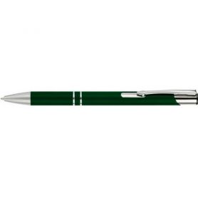 Ручка шариковая Economix HIT автоматическая металлическая, зеленый корпус , синяя