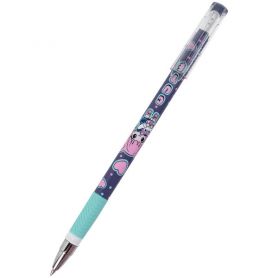 Ручка кулькова Kite Be Friends, гумовий грип, синя