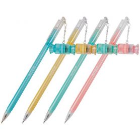Ручка шариковая Kite Shark со штампами, синяя