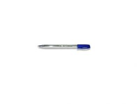Ручка масляная Flair Peach прозрачный триуголный корпус, 1,0мм синяя