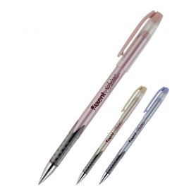 Ручка масляная Axent Shine металлизированнй наконечник ассорти синяя