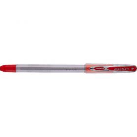 Ручка масляная Unimax Maxflow резиновый грип, красная