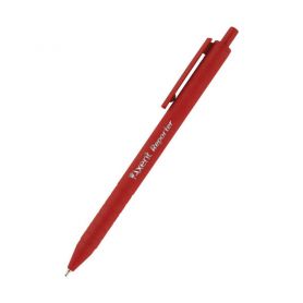 Ручка масляна Axent Reporter автоматична, прогумований корпус, червона