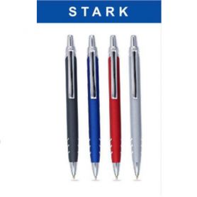Ручка масляна Digno Stark Black автоматична, металевий корпус, синя