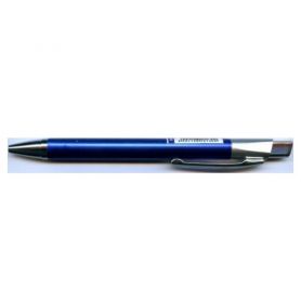 Ручка масляна Digno Rhombous Blue автоматична, металевий корпус, синя