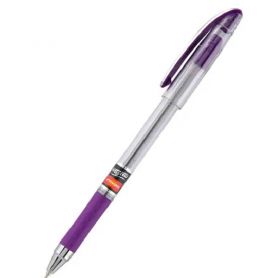 Ручка масляная Unimax Maxflow резиновый грип, фиолетовая