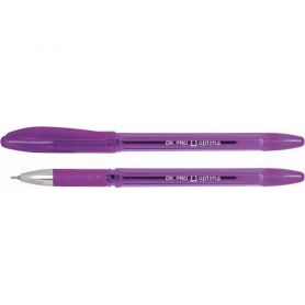 Ручка масляная Optima Oil Pro прозрачный корпус фиолетовая 0,5мм