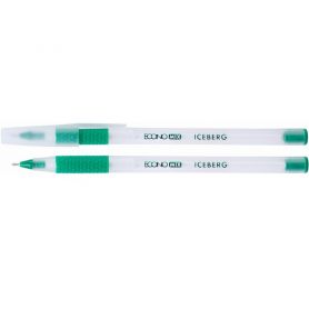 Ручка масляная Economix ICEBERG одноразовая 0,7мм зеленая