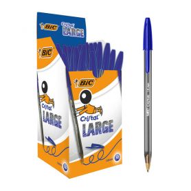 Ручка масляна BIC Cristal Large прозорий корпус 1,6мм синя Ручка масляна BIC Cristal Large прозорий корпус 1,6мм синя