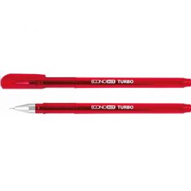 Ручка гелева Economix Turbo тонований пластиковий корпус 0,5мм червона