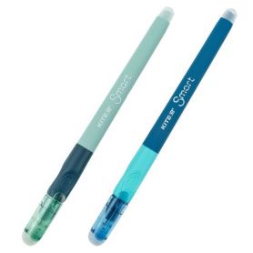Ручка гелева Kite Smart 4 пиши-стирай гумовий грип синя 0,5мм