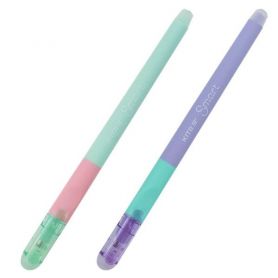 Ручка гелева Kite Smart 5 пиши-стирай гумовий грип синя 0,5мм