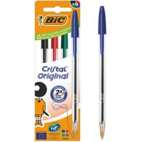 Набір ручок масляних 04кольори BIC Cristal