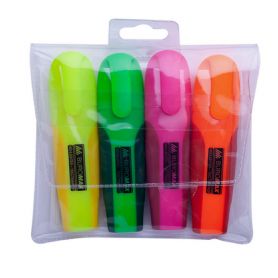 Набір маркерів текстових Buromax NEON 4 кольори в пластиковому футлярі 2-4мм