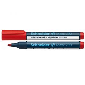Маркер для дошок сухостираємих Schneider 1-3мм круглий червоний