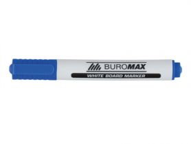 Маркер для дошок сухостираємих Buromax 2-4мм круглий синій
