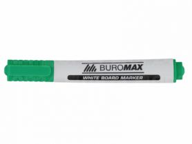 Маркер для дошок сухостираємих Buromax 2-4мм круглий зелений