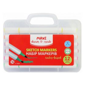 Набір маркерів sketch в пластик.боксі 12шт Maxi