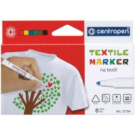 Набір маркерів Centropen Textile 6шт 2мм