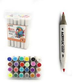 Набір маркерів sketch акрил двостор. в пластик.боксі 24шт Aodemei Marker