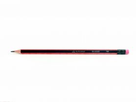 Олівець графітний Buromax HB мікс чорно-неоновий з гумкою трикутний