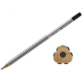 Карандаш графитный Faber-Castell GRIP2001 НB треугольный с ластиком