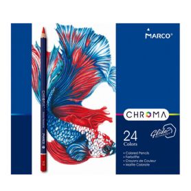 Карандаши цветные 24шт. Marco Chroma в металлическом пенале