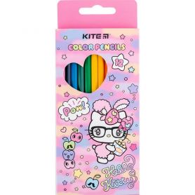 Олівці кольорові 12шт Kite Hello Kitty