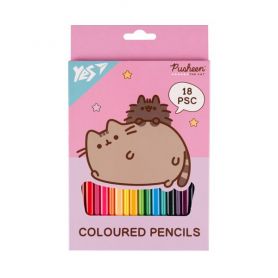 Карандаши цветные 18шт. YES Pusheen треугольные