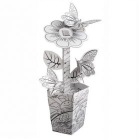 Ігровий набір Квітка-розмальовка 3D з картону 15х15х35см